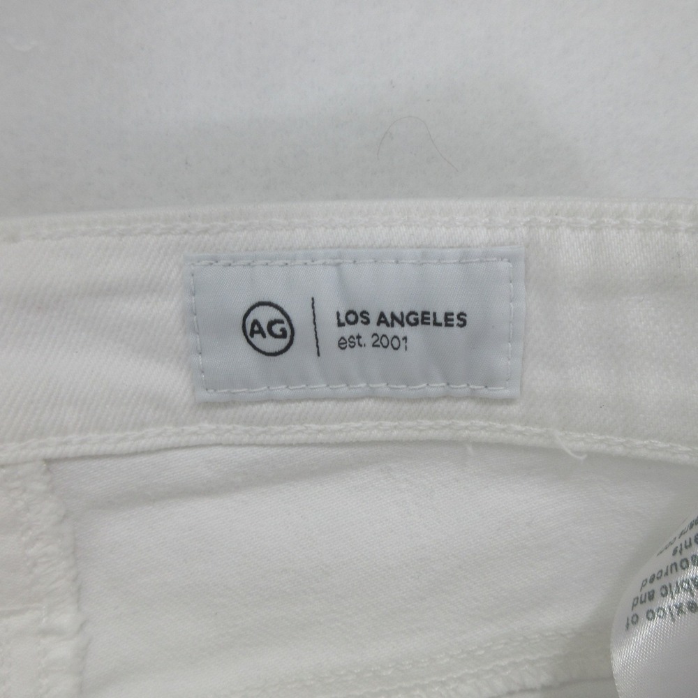 AG Adriano Goldschmied Women's Jeans 26R Mari High Rise Slim Straight White - Picture 4 of 13